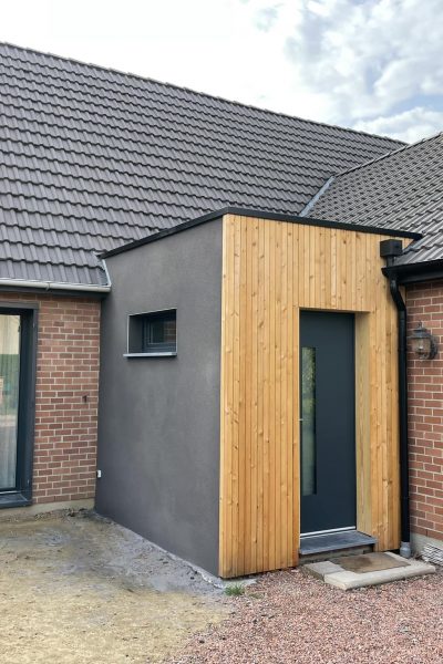 Maçon à Saint-Amand-Les-Eaux - SARL ES Bat Extension en bois pour l'entrée d'une maison